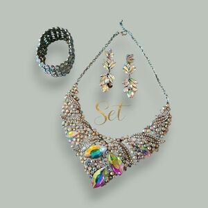 Elegant Multicolor Crystal Jewelry Set